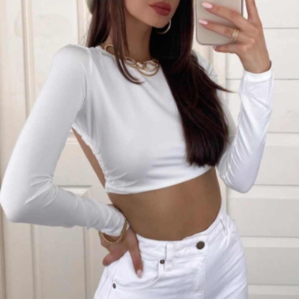 PRINCESS POLLY DIDEM LONG SLEEVE - WHITE